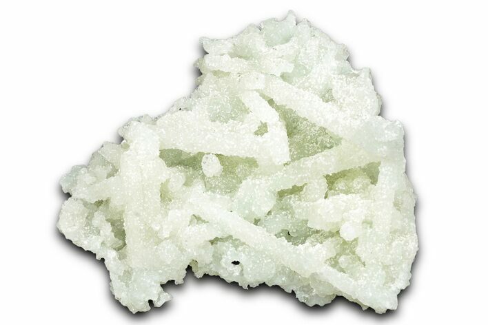 Sparkly Prehnite Pseudomorph After Laumontite - India #342410